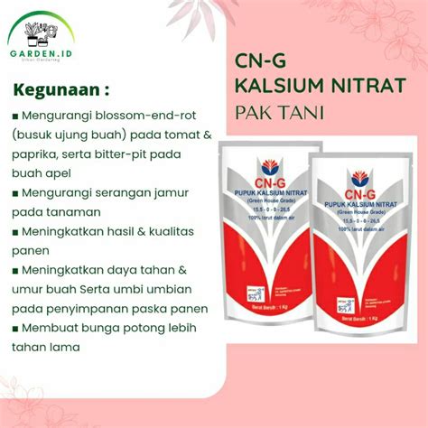 Jual Pupuk Kalsium Nitrat Pak Tani Gr Shopee Indonesia