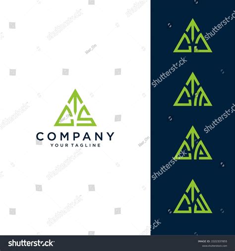 TCS Triangle Logo Triangel Logo With 3 Royalty Free Stock Vector