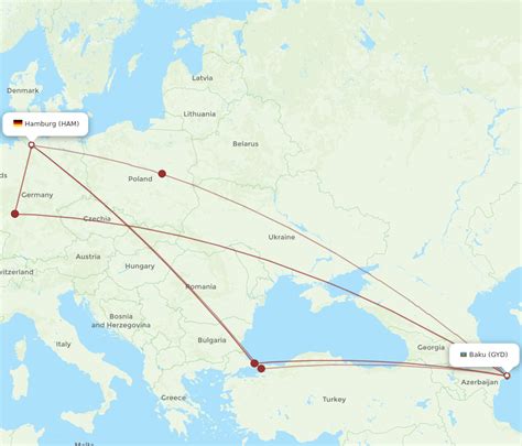 All Flight Routes From Hamburg To Baku Ham To Gyd Flight Routes