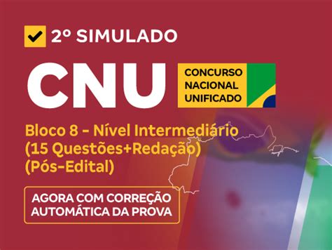 CNU Concurso Nacional Unificado 2 Simulado Bloco 8 Nível