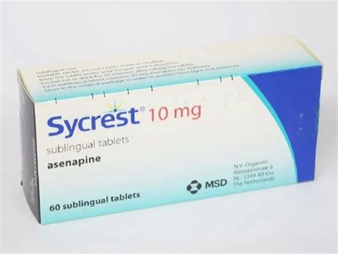 Sycrest Asenapine Sublingual Tablets Mg At Rs Stripe Asenapt