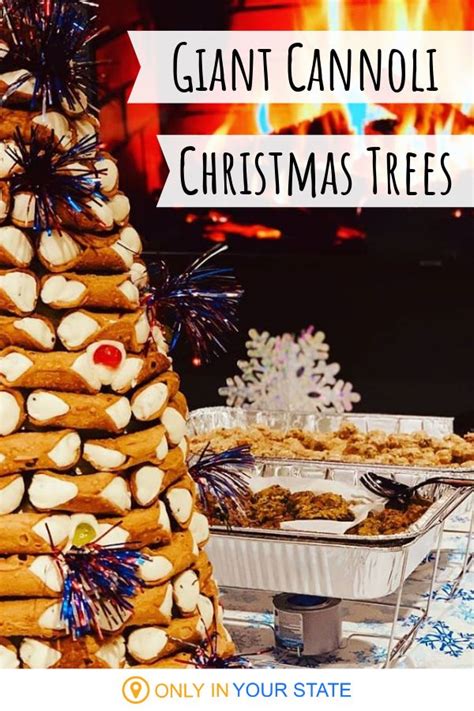 Have A Delicious Christmas With This Giant Cannoli Tree From Rudys