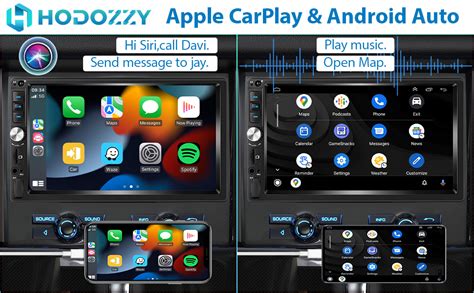 2 Din Car Stereo With Carplay And Android Auto Hodozzy 7 Inch Touch Screen Car Mp5 Player With