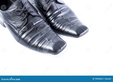 Old Mens Shoes On White Background Stock Image
