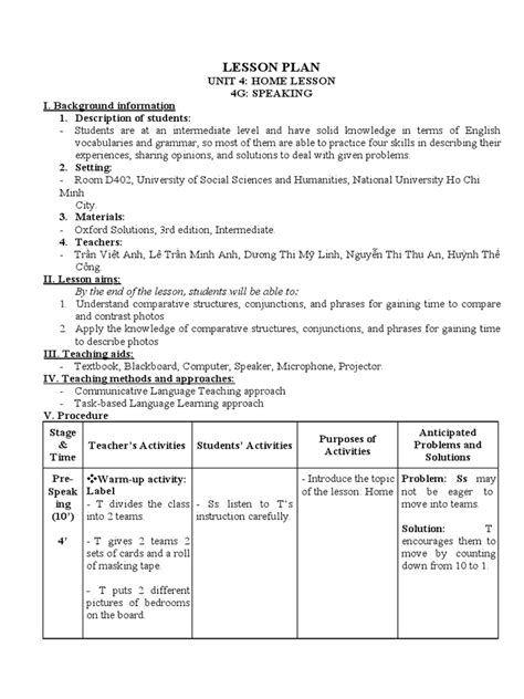 Lesson Plan Template 1 Download Free Pdf Teaching Method Lesson Plan