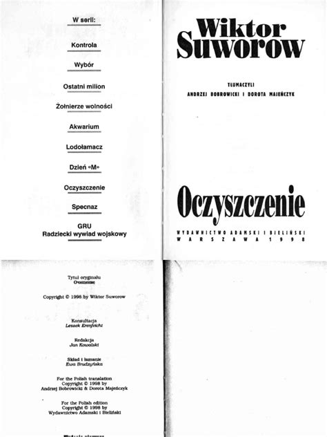 Wiktor Suworow - Oczyszczenie | PDF