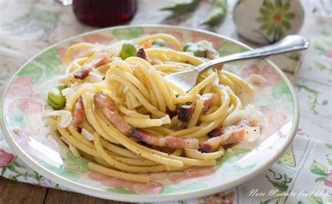 Pasta Fave Guanciale E Pecorino Piatto Primaverile