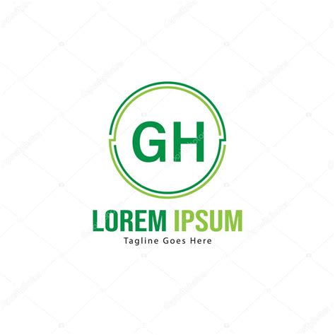 Plantilla De Logotipo Gh Inicial Con Marco Moderno Ilustraci N