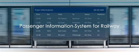 Passenger Information System For Railway