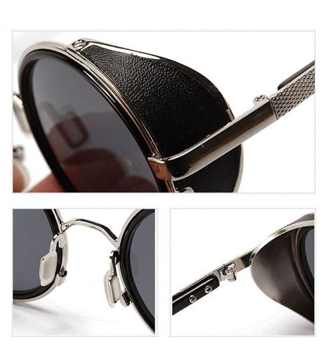 Steampunk Sunglasses Round Goggles Vintage - Steampunk Boss