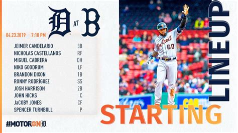 Detroit Tigers On Twitter On To The Next One Here S How We Line Up