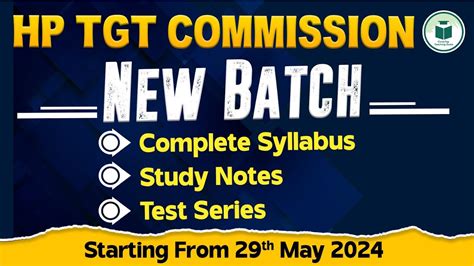 HP TGT COMMISSION 2024 New Online Batch HP TGT Complete Syllabus HP