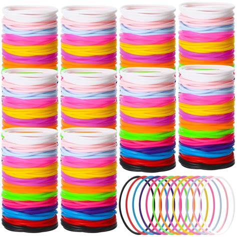 Nuenen Silicone Jelly Bracelets 2000 Pcs Colorful Hair