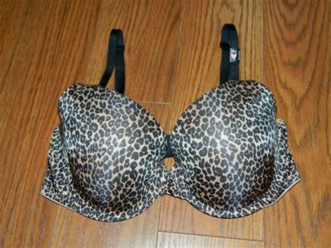 Victorias Secret Leopard Print Lightly Lined Demi 36d Ebay