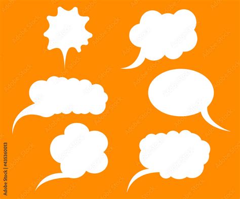 Cartoon Dialogs Cloud Set Of Think And Talk Speech Bubbles For