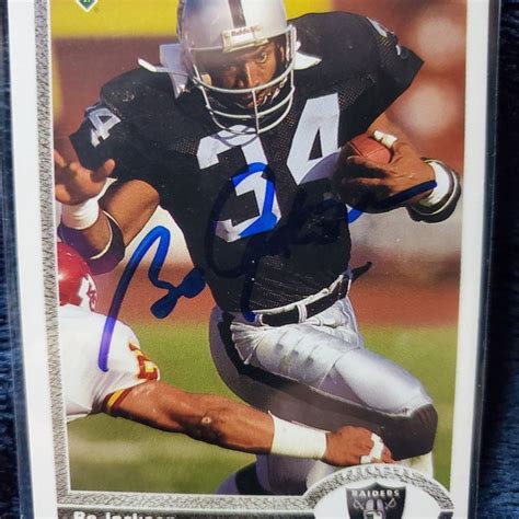 Bo Jackson Signed Card Etsy