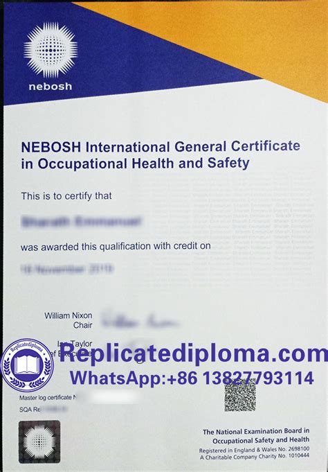 How Much To Buy NEBOSH International General Certificate In