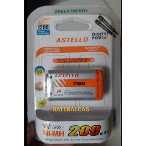 Jual Baterai Kotak 9v 9volt 9 Volt Rechargeable Cas Casan Baterry