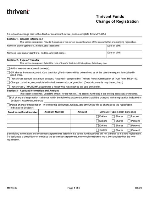 Fillable Online Thrivent Funds Non Retirement Beneficiary Claim Fax