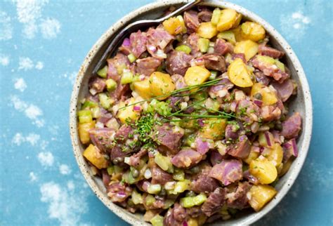 Honey Mustard Potato Salad With Capers No Mayo Macheesmo