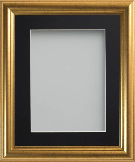 Eldridge Gold 10x8 Frame With Black Mount Cut For Image Size 6x4