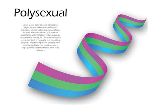 Waving Ribbon Or Banner With Polysexual Pride Flag 21823631 Vector Art