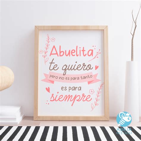 Cuadro Personalizado Abuelita Te Quiero Pero No Es Para Tanto Es Para