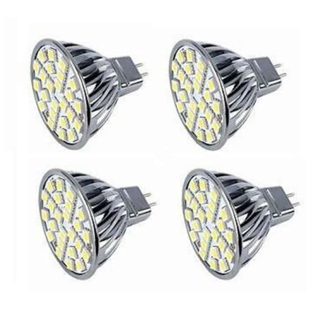 4 Pcs Led Lamp Mr16 Led Cool White Gx53 G53 Base 120v Bi Pin Rk