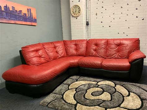 Real Leather Dfs Corner Sofa Delivery 🚚 Sofa Suite Couch Furniture In