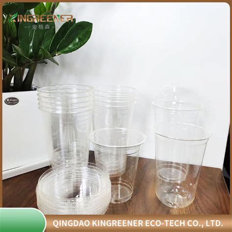 Bubble Tea Disposable Cups Cold Drink Plastic Cups Takeaway PLA Cups