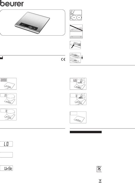 Manual Beurer Ks Kitchen Scale