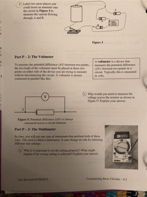 Solved Question How Are Current And Voltage Measured In A Chegg