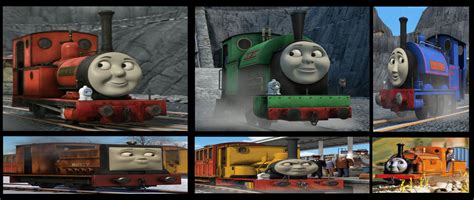 Rheneas, Peter Sam, Sir Handel, Rusty, Duncan and by Johnwood2001 on DeviantArt