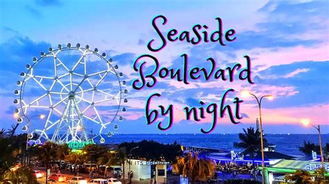 Moa Seaside Boulevard By Night Amusement Park Manila Bay Sunset