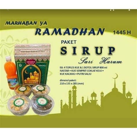 Jual Paket Ramadhan Kue Sirup Sari Harum Parcel Hampers Shopee Indonesia