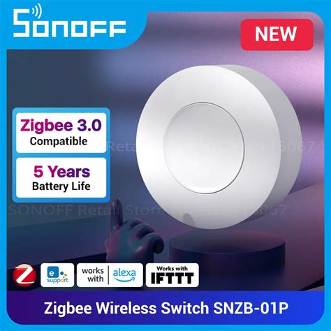Беспроводной переключатель SNOFF Zigbee, двухсторонний контроллер для ...