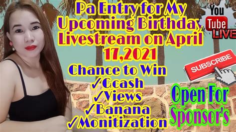 PA ENTRY FOR MY UPCOMING BIRTHDAY LIVESTREAM PROMOTE YOUR CHANNEL