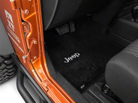 Lloyd Jeep Wrangler Ultimat Front And Rear Floor Mats With Jeep Logo Black J44743kaj 11 13