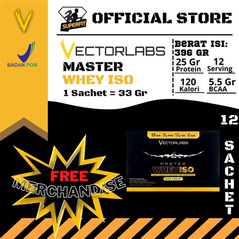 Jual PROMO VECTORLABS MASTER WHEY ISOLATE BOX 12 SACHET SUSU PROTEIN