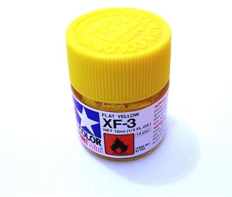 XF 3 TAMIYA ACRYLIC PAINT FLAT YELLOW RC WORLD HOBBIES AUSTRALIA