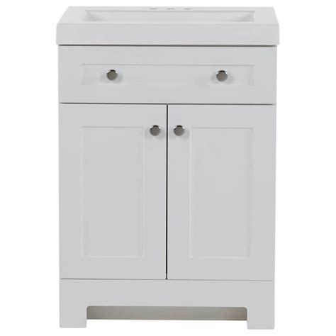 Glacier Bay Everdean 24 50 In W X 18 75 In D Bath Vanity In White