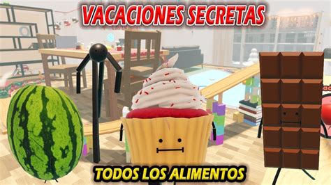 Las VACACIONES SECRETAS De Las FRUTAS Y Otros Alimentos En ROBLOX