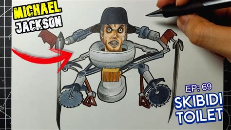 Como Dibujar A Michael Jackson Toilet De Skibidi Toilet F Cil