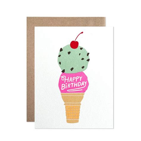 Happy Birthday Ice Cream Card Ideal