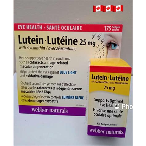 Webber Naturals Lutein Mg With Mg Of Zeaxanthin Softgels