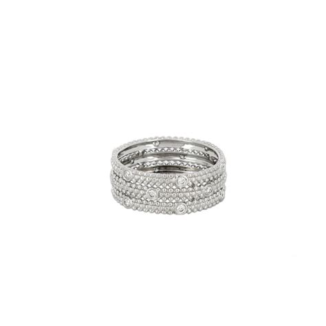 Bague Mauboussin Premier Jour Trois Rangs Diamants En Or Blanc