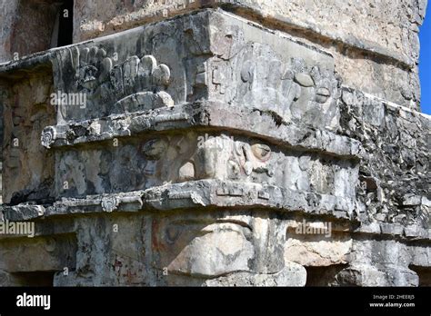 Temple Of The Frescoes Templo De Las Pinturas Mayan Ruin At Tulum