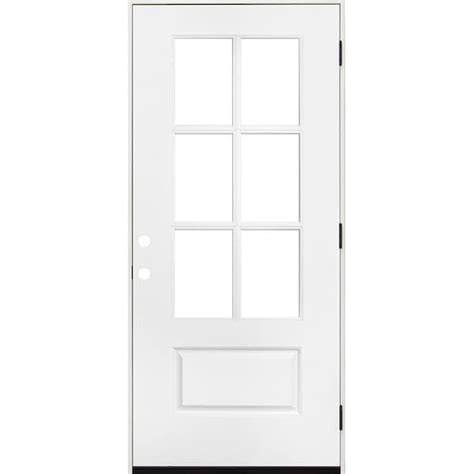 A White Door With Four Panes On The Side