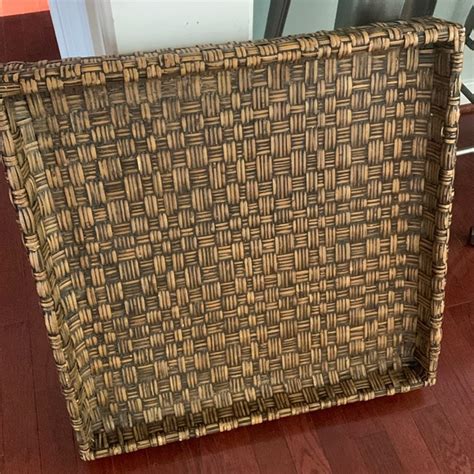 Pier Accents Huge Pier One Imports Rattan Wicker Bamboo Tray