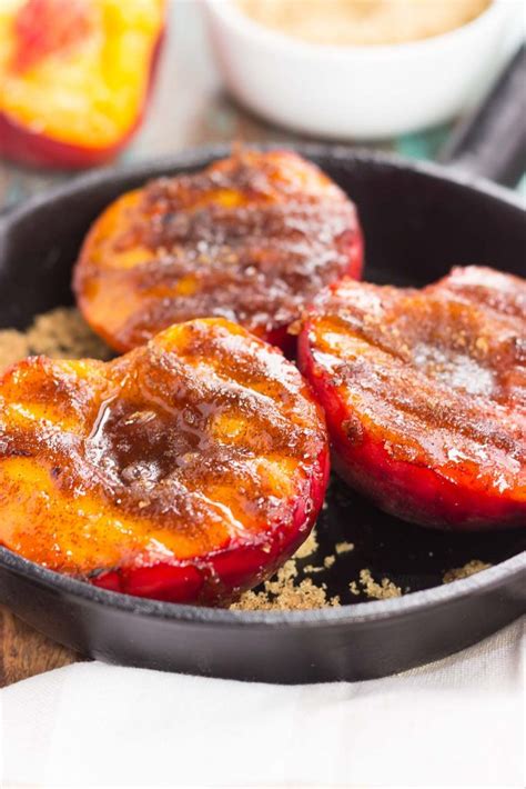 Grilled Peaches With Cinnamon And Brown Sugar Pumpkin N Spice